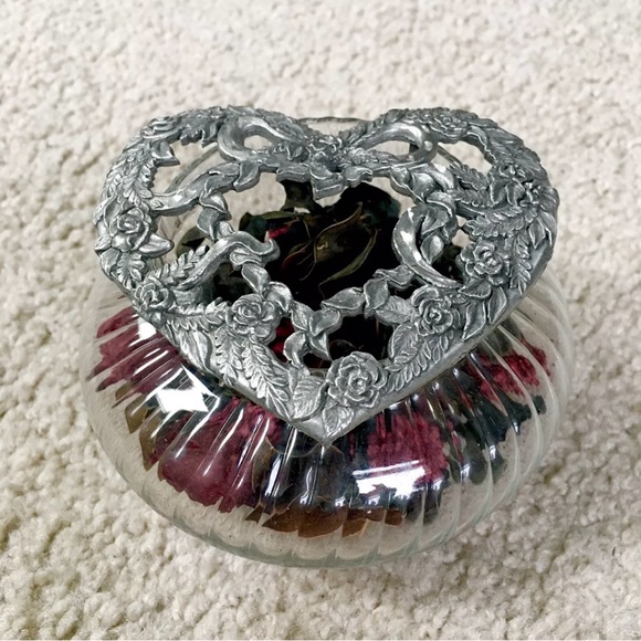 Vintage RAWCLIFFE PEWTER Potpourri Jar With Two Lids PC2990/PO2908 and Potpourri - Picture 6 of 12